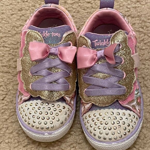Skechers Twinkle Toes shoes. Girl Sz 10 - Picture 2 of 12